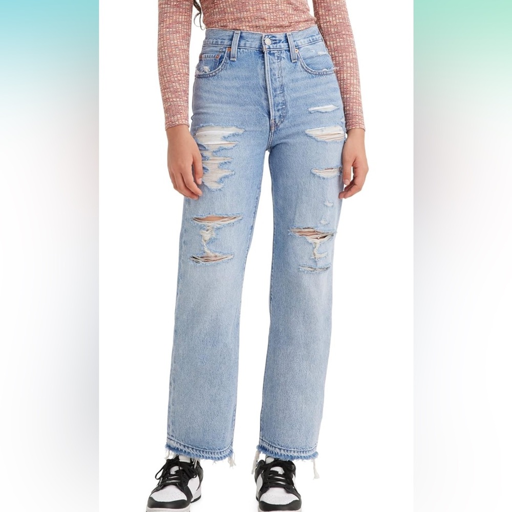 Levi's Blue Straight Leg Jeans Classic Style